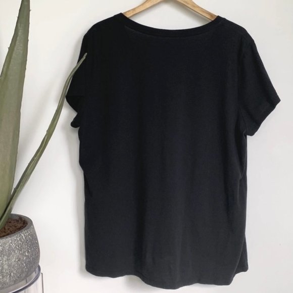 GAP Vintage Wash black cotton V-Neck t-shirt XXL - Picture 3 of 4